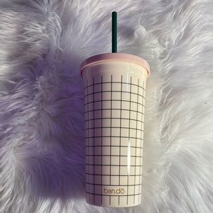 Bando pink and green geometric tumbler - ban.do